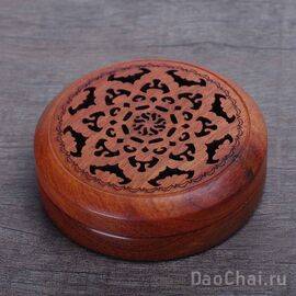 Курильница под спиральные благовония "8 летучих мышей", палисандр (9573)-