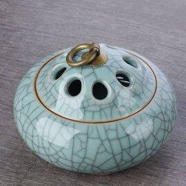 Курильница сянлу, керамика, голубой кракле (9515)-