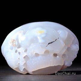 Камень с резьбой «Дракон», ляолинский агат, 234гр (98006)-
