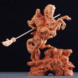 Фигурка "Гуань Юй на Красном зайце", сычуанская туя  (98036)-