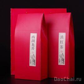 Подарочная упаковка, красный цвет  (2 конверта пакет)-