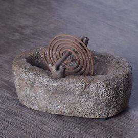 Курильница под спиральные благовония «Колодец», авторская керамика (9599)-