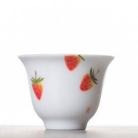 Пиала 40мл "Земляника", ручная роспись  (52464)-