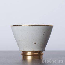 Пиала 45мл, керамика, латунь (51707)-