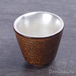 Пиала 70мл, керамика, серебрение (51730)-