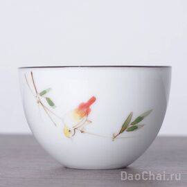 Пиала 60мл "Птица", ручная роспись (51812)-