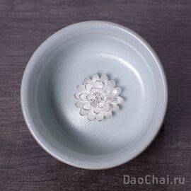 Пиала 50мл "Лотос", жуяо, серебро (51841)-