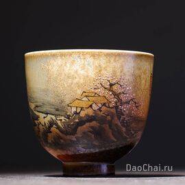 Пиала 55мл «Цветение мэй хуа», керамика из Цзиндэчжэнь, ручная роспись (51999)-