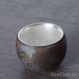 Пиала 50мл, керамика, серебрение (51939)-