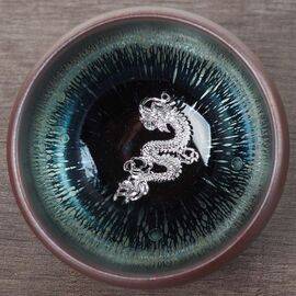 Пиала 130мл "Дракон", Цзяньчжань, серебро (52893)-