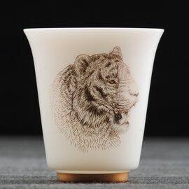 Пиала 90мл "Тигр", фарфор байцы (53120)-