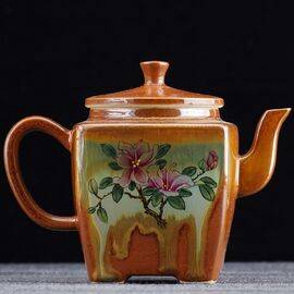 Чайник 190мл “Цветы магнолии”, фарфор из Цзиндечжэнь (400872)-