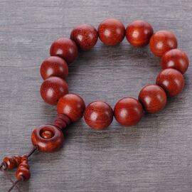 Браслет на запястье 18мм, красный сандал (99186)-