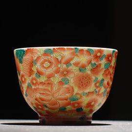 Пиала 110мл "Цветы", роспись филигранный фаланцай (400146)-