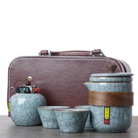 Дорожный набор с колбой, селадон (7516)-