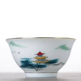 Пиала 55мл "Павильон", ручная роспись (53212)-