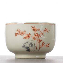 Пиала 145мл "Красный бамбук", фарфор  (53188)-