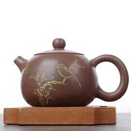 Чайник 130мл "Птица", циньчжоуская керамика (78248)-