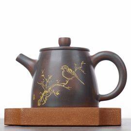 Чайник 85мл “Птица на ветке", циньчжоуская керамика (78258)-
