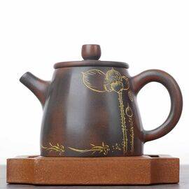Чайник 90мл “Цветок лотоса", циньчжоуская керамика (78259)-
