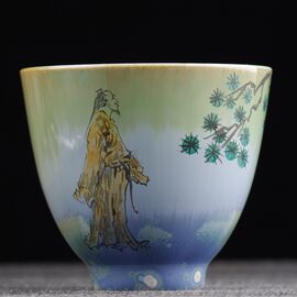 Пиала 75мл "Бодхидхарма - Дамо", керамика из Цзиндечжень (401043)-