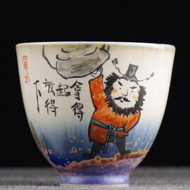 Пиала 75мл "Чжун Куй - борец с духами", керамика из Цзиндечжень (401048)-