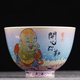 Пиала 85мл "Хотей Милэфо", керамика из Цзиндечжень (401050)-