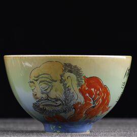 Пиала 125мл "Бодхидхарма - Дамо", керамика из Цзиндечжень (401023)-