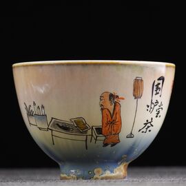 Пиала 90мл "Наслаждаться чаем", керамика из Цзиндечжень (401026)-