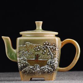 Чайник 100мл "Мостик", цзиндэчжэньская керамика (401110)-