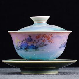 Гайвань 175мл "Пейзаж", фарфор из Цзиндэчжэнь (400884)-