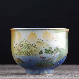 Пиала 70мл "Озеро", керамика из Цзиндечжень (401141)-