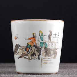 Пиала 120мл "В гостях у Сказки - Сивка-Бурка", жуяо, керамика из Цзиндечжень (401139)-