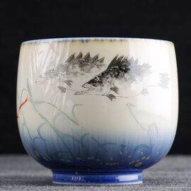 Пиала 145мл "Ерши", фарфор из Цзиндечжень (401184)-