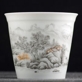 Пиала 180мл "Хижины", техника Мохуа (401219)-