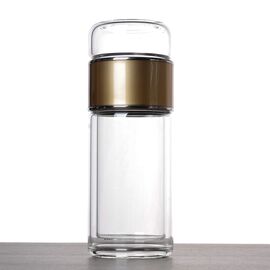 Дорожная заварочная бутылка 240мл, стекло (8546)-