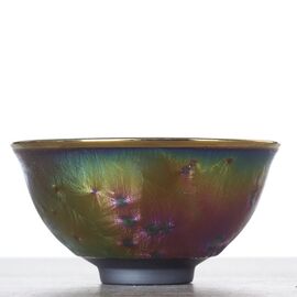 Пиала 110мл павлинья глазурь, позолота (52891)-