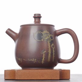 Чайник 185мл "Лотос с рыбами", циньчжоуская керамика (78318)-
