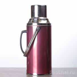 Термос 3,2л, стеклянная колба, красный (9507)-