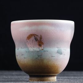 Пиала 100мл "Кролик", фарфор из Цзиндечжень (401274)-