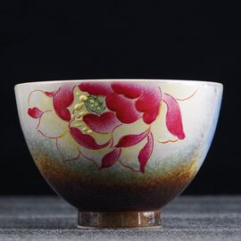 Пиала 85мл "Цветок лотоса", фарфор из Цзиндечжень (401259)-