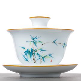 Гайвань 175мл "Зеленый бамбук", ручная роспись (500279)-