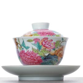 Гайвань 165мл "Цветы", фарфор (500328)-