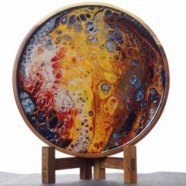 Столик Ганьпао "Для сухого заваривания", лаковая роспись (71026)-