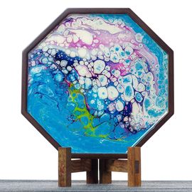 Столик Ганьпао "Для сухого заваривания", лаковая роспись (71083)-