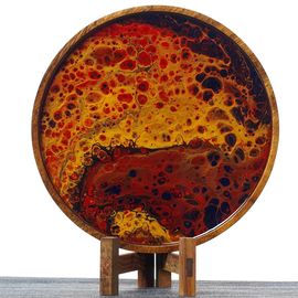 Столик Ганьпао "Для сухого заваривания", лаковая роспись (71072)-