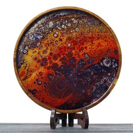 Столик Ганьпао "Для сухого заваривания", лаковая роспись (71075)-