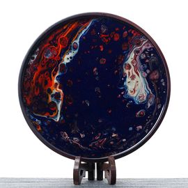 Столик Ганьпао "Для сухого заваривания", лаковая роспись (71069)-