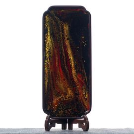 Столик Ганьпао "Для сухого заваривания", лаковая роспись (71051)-