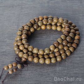 Четки 108 бусин, 8мм, зеленый сандал (99106)-